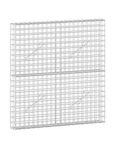 Gabione con filo da 5 mm e rete da 5x5 cm 100x10x100 cm 2