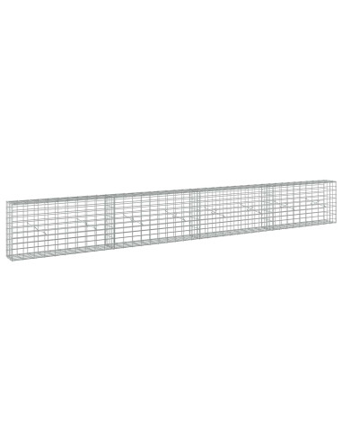 Gabione con Filo da 3,5 mm e Rete da 5x10 cm 400x20x50 cm