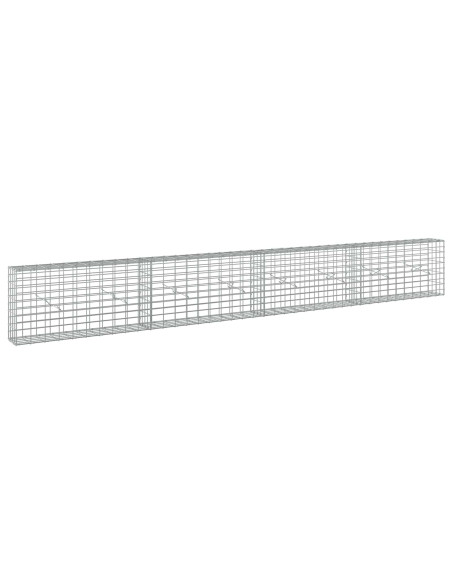 Gabione con Filo da 3,5 mm e Rete da 5x10 cm 400x20x50 cm