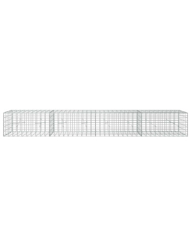 Gabione con Filo da 3,5 mm e Rete da 5x10 cm 400x20x50 cm