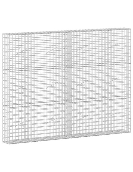 Gabione con filo da 5 mm e rete da 5x5 cm 200x20x150 cm
