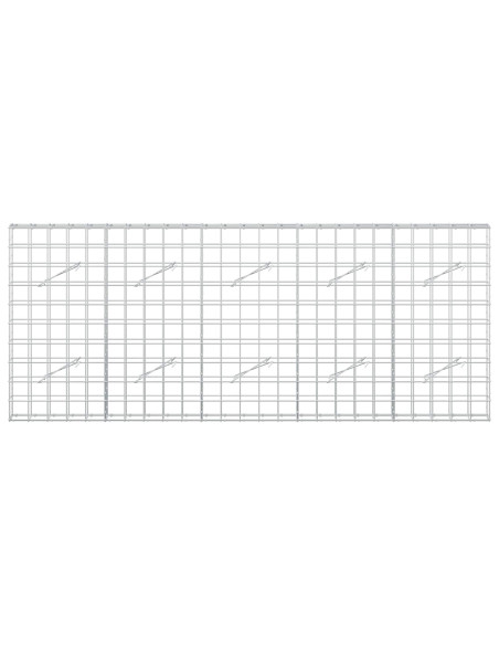 Gabione con filo da 5 mm e rete 10x10 cm 250x10x100 cm