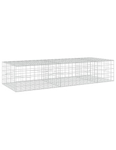 Gabione con filo da 5 mm e rete 10x10 cm 250x100x50 cm 2