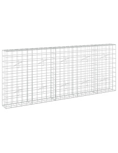 Gabione con filo da 5 mm e rete 10x10 cm 250x20x100 cm 2