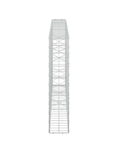 Gabione con filo da 5 mm e rete 10x10 cm 250x20x100 cm