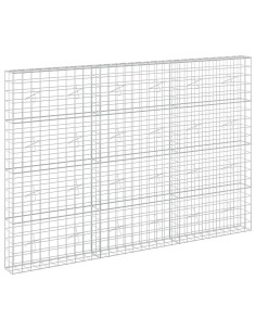 Gabione con filo da 5 mm e rete 10x10 cm 300x20x200 cm 2