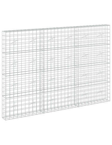 Gabione con filo da 5 mm e rete 10x10 cm 300x20x200 cm