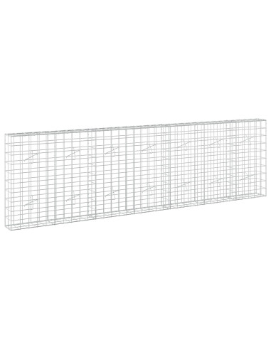 Gabione con filo da 5 mm e rete 10x10 cm 350x20x100 cm