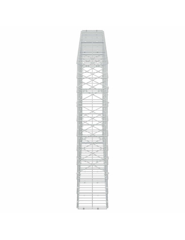 Gabione con filo da 5 mm e rete 10x10 cm 350x20x100 cm