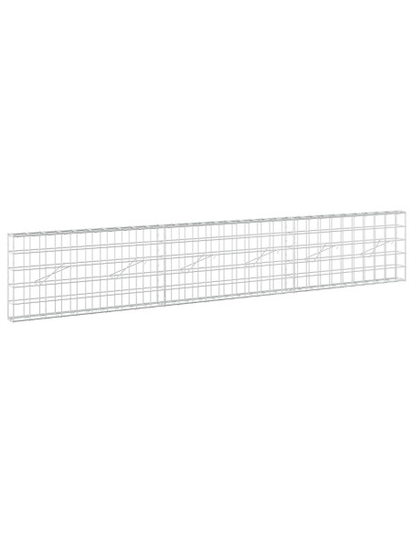 Gabione con filo da 5 mm e rete 10x10 cm 300x10x50 cm