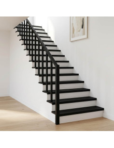 Tappeti per scale 2 pz 100 x 30 x 2 cm Nero