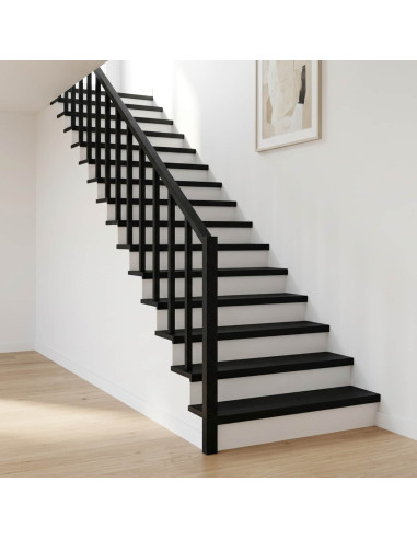 Tappeti per scale 2 pz 100 x 30 x 2 cm Nero