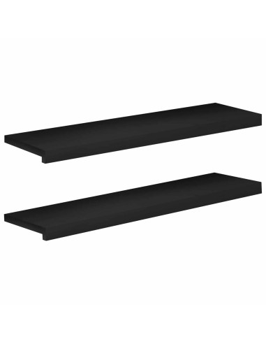Tappeti per scale 2 pz 100 x 30 x 2 cm Nero