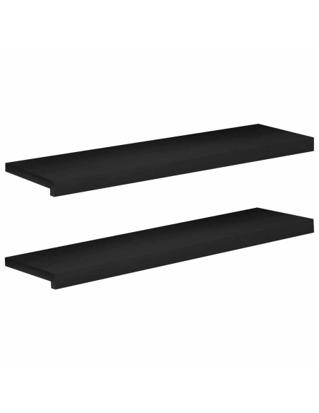 Tappeti per scale 2 pz 100 x 30 x 2 cm Nero