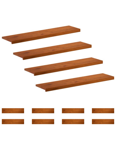 Gradini per Scale 12 pz 110 x 30 x 2 cm Marrone