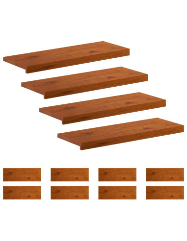 Gradini per Scale 12 pz 70 x 25 x 2 cm Marrone