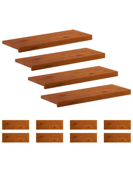 Gradini per Scale 12 pz 70 x 25 x 2 cm Marrone