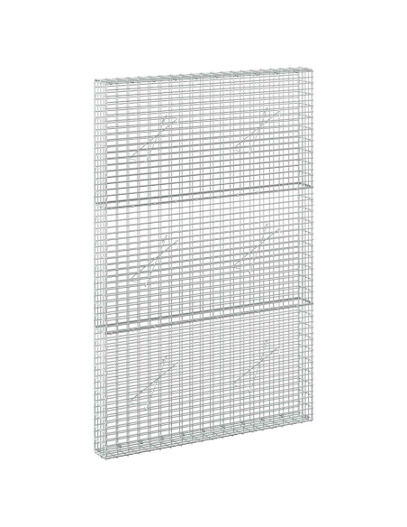 Gabione con filo da 3,5 mm e rete da 5x2,5 cm 100x10x150 cm