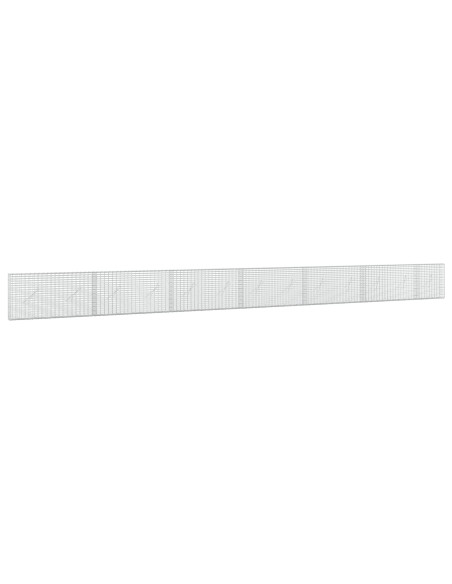 Gabione con filo da 3,5 mm e rete da 5x2,5 cm 650x10x50 cm