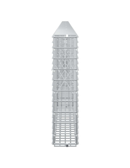 Gabione con filo da 3,5 mm e rete da 5x2,5 cm 650x10x50 cm