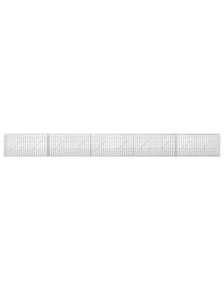 Gabione con filo da 3,5 mm e rete da 5x2,5 cm 500x10x50 cm