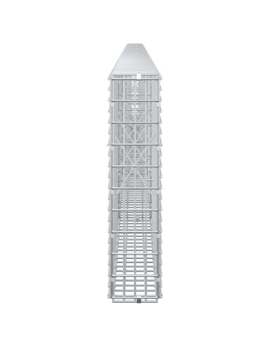 Gabione con filo da 3,5 mm e rete da 5x2,5 cm 500x10x50 cm