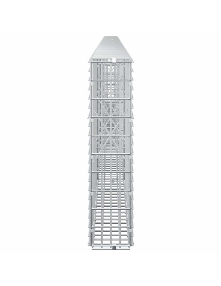 Gabione con filo da 3,5 mm e rete da 5x2,5 cm 450x10x50 cm