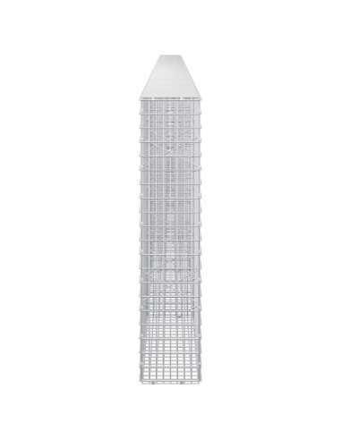 Gabione con filo da 3,5 mm e rete da 5x2,5 cm 800x20x100 cm