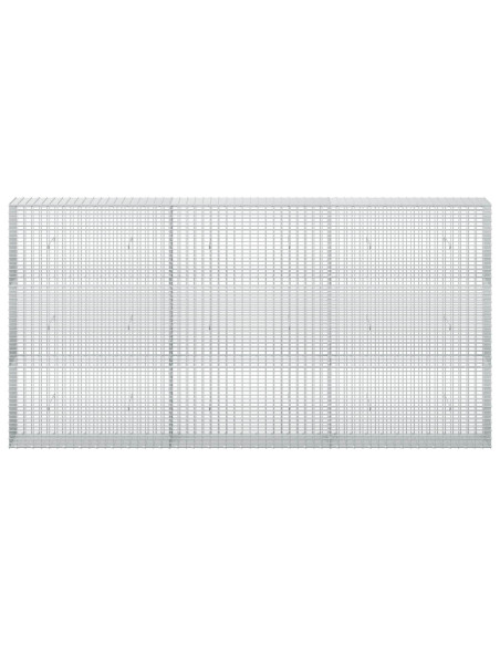 Gabione con filo da 3,5 mm e rete da 5x2,5 cm 300x30x150 cm