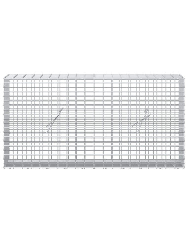 Gabione con filo da 3,5 mm e rete da 5x2,5 cm 100x20x50 cm