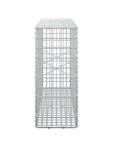 Gabione con filo da 3,5 mm e rete da 5x2,5 cm 100x20x50 cm
