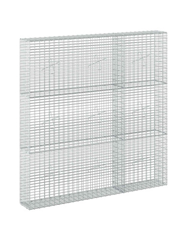 Gabione con filo da 3,5 mm e rete da 5x2,5 cm 150x20x150 cm