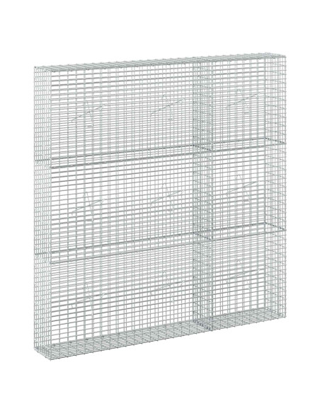 Gabione con filo da 3,5 mm e rete da 5x2,5 cm 150x20x150 cm