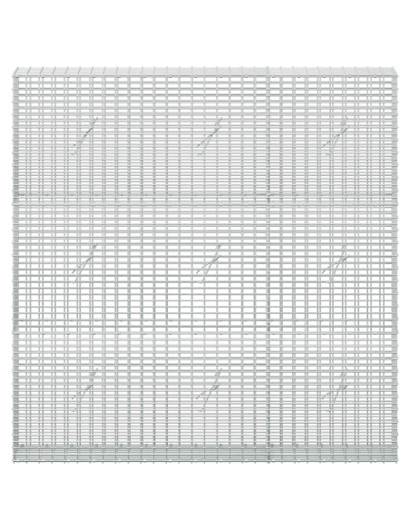 Gabione con filo da 3,5 mm e rete da 5x2,5 cm 150x20x150 cm