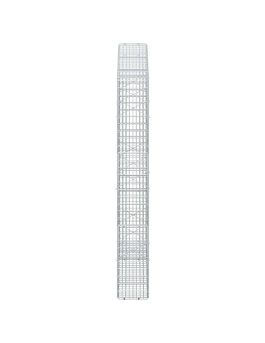 Gabione con filo da 3,5 mm e rete da 5x2,5 cm 150x20x150 cm