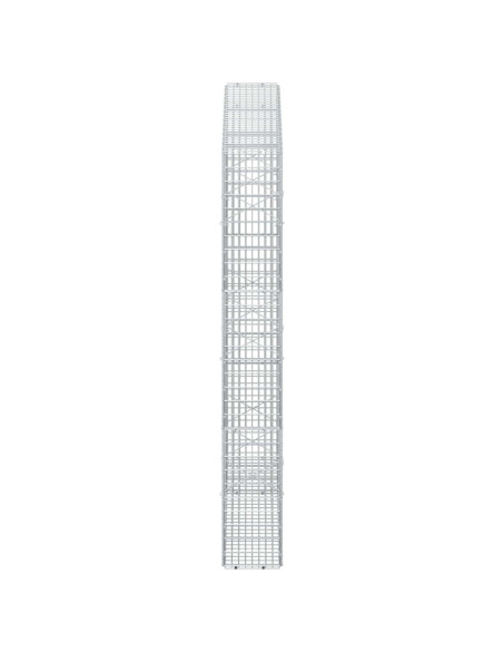 Gabione con filo da 3,5 mm e rete da 5x2,5 cm 150x20x150 cm