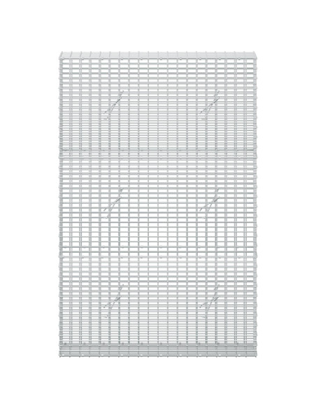 Gabione con filo da 3,5 mm e rete da 5x2,5 cm 100x20x150 cm