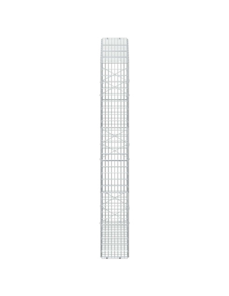 Gabione con filo da 3,5 mm e rete da 5x2,5 cm 100x20x150 cm