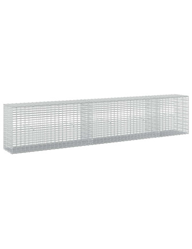 Gabione con filo da 3,5 mm e rete da 5x2,5 cm 250x30x50 cm