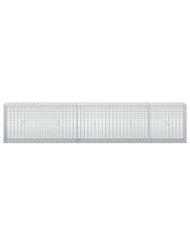 Gabione con filo da 3,5 mm e rete da 5x2,5 cm 250x30x50 cm