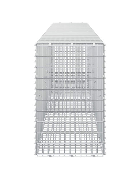 Gabione con filo da 3,5 mm e rete da 5x2,5 cm 250x30x50 cm