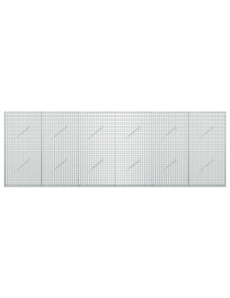 Gabione con filo da 3,5 mm e rete da 5x2,5 cm 300x10x100 cm