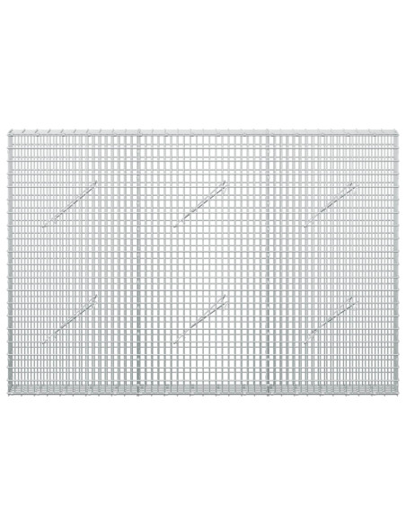 Gabione con filo da 3,5 mm e rete da 5x2,5 cm 150x10x100 cm