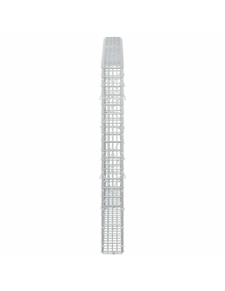 Gabione con filo da 3,5 mm e rete da 5x2,5 cm 150x10x100 cm