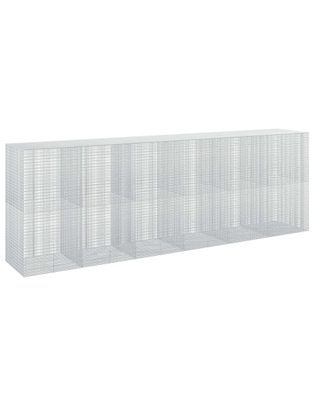Gabione con filo da 3,5 mm e rete da 5x2,5 cm 600x100x200 cm