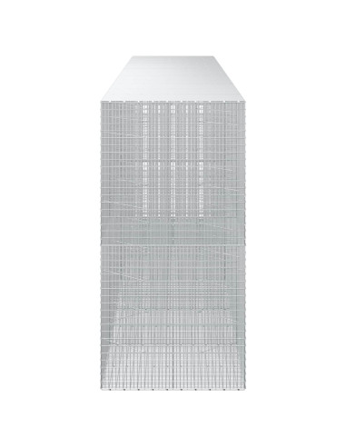 Gabione con filo da 3,5 mm e rete da 5x2,5 cm 600x100x200 cm