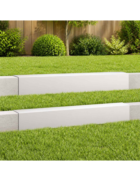 Profilo di copertura per giardino 2 pz 100 x 20 x 15 cm Acciaio