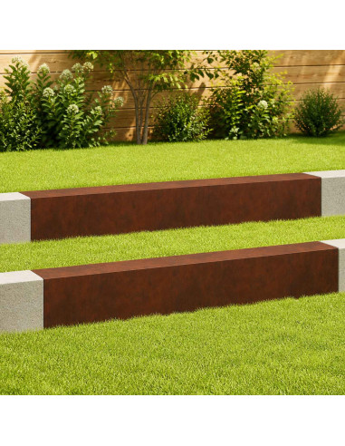 Profilo di copertura per giardino 2 pz 100 x 20 x 15 cm