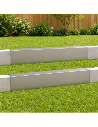 Profilo di copertura per giardino 2 pz 100 x 20 x 15 cm