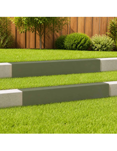 Profilo di copertura per giardino 2 pz 100 x 15 x 15 cm Acciaio